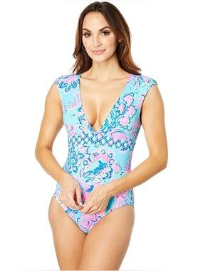 Lilly Pulitzer Imogen One-piece swimsuit. 
Size 14